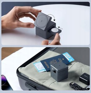 Ładowarka Anker Cube 3w1 stacja ładująca MagSafe indukcyjna ładowarka 15W+zasilacz30W 3