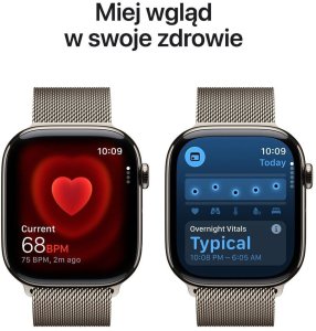 Smartwatch Apple Watch 11 42 mm GPS + Cellular milanese z tytanu Zegarek Series 11 GPS+Cell MF8P4ET/A (195950471038) 5