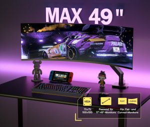 ARES WING GDT1004BK Uchwyt do monitora do ekranów 17-49'' 20 kg 4