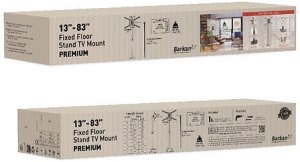 Stojak podłogowy TV 13-86" do 56kg regulowany przykręcany 2