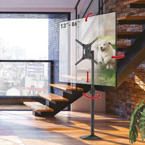 Stojak podłogowy TV 13-86" do 56kg regulowany przykręcany 3