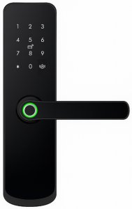 ZAMEK ELEKTRONICZNY KLAMKA DO DRZWI CZARNA NA KOD SZYFR ODCISK PALCA TTLOCK 8