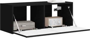 vidaXL Szafka pod telewizor czarna 60 x 31 x 29.5 cm 3