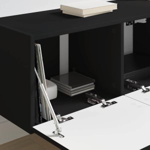 vidaXL Szafka pod telewizor czarna 60 x 31 x 29.5 cm 4