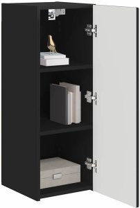 vidaXL Szafka pod telewizor czarna 30 x 31 x 80 cm 3