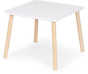 Ecotoys Zestaw mebli dla dzieci stolik + 2 krzesła białe 6