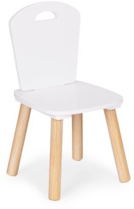 Ecotoys Zestaw mebli dla dzieci stolik + 2 krzesła białe 7