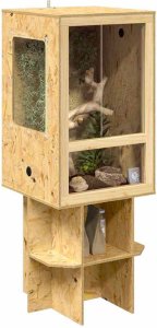 vidaXL Terrarium Brązowy 50 x 50 x 130 cm OSB 3