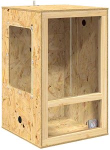 vidaXL Terrarium Brązowy 50 x 50 x 130 cm OSB 5