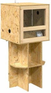 vidaXL Terrarium Brązowy 40 x 40 x 90 cm OSB 2