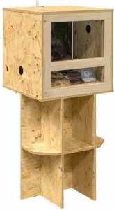 vidaXL Terrarium Brązowy 40 x 40 x 90 cm OSB 3