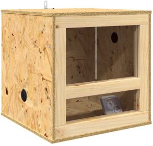 vidaXL Terrarium Brązowy 40 x 40 x 90 cm OSB 5