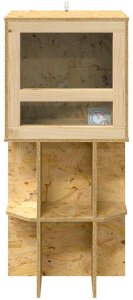 vidaXL Terrarium Brązowy 40 x 40 x 90 cm OSB 8