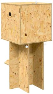 vidaXL Terrarium Brązowy 40 x 40 x 90 cm OSB 10