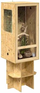 vidaXL Terrarium Brązowy 50 x 50 x 130 cm OSB 3