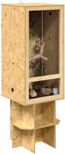 vidaXL Terrarium Brązowy 50 x 50 x 130 cm OSB 2