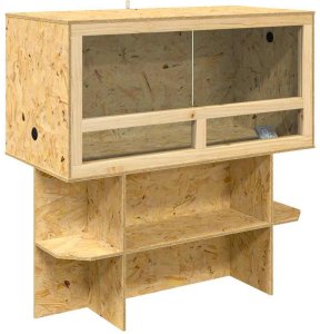 vidaXL Terrarium Brązowy 100 x 50 x 100 cm OSB 2