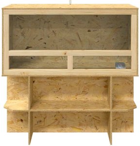 vidaXL Terrarium Brązowy 100 x 50 x 100 cm OSB 8