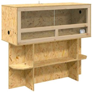 vidaXL Terrarium Brązowy 100 x 40 x 90 cm OSB 2