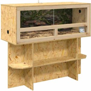 vidaXL Terrarium Brązowy 100 x 40 x 90 cm OSB 3