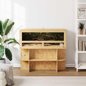 vidaXL Terrarium Brązowy 100 x 40 x 90 cm OSB 4