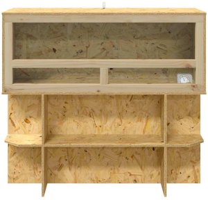 vidaXL Terrarium Brązowy 100 x 40 x 90 cm OSB 8