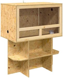 vidaXL Terrarium Brązowy 80 x 50 x 100 cm OSB 2