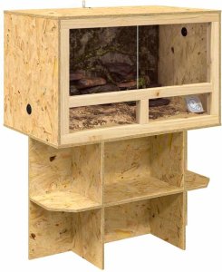 vidaXL Terrarium Brązowy 80 x 50 x 100 cm OSB 3