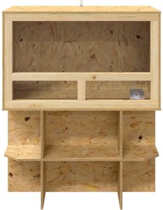 vidaXL Terrarium Brązowy 80 x 50 x 100 cm OSB 8