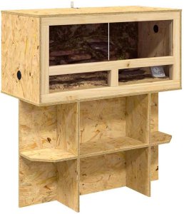 vidaXL Terrarium Brązowy 80 x 40 x 90 cm OSB 3