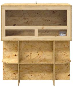 vidaXL Terrarium Brązowy 80 x 40 x 90 cm OSB 8