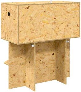 vidaXL Terrarium Brązowy 80 x 40 x 90 cm OSB 10