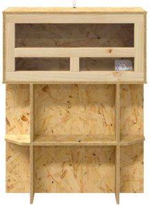 vidaXL Terrarium Brązowy 60 x 30 x 80 cm OSB 8