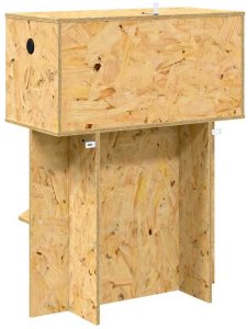 vidaXL Terrarium Brązowy 60 x 30 x 80 cm OSB 10