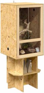 vidaXL Terrarium Brązowy 50 x 50 x 130 cm OSB 3