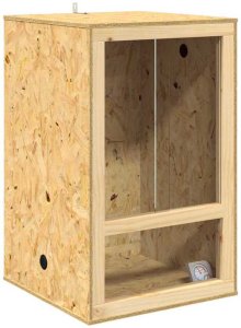 vidaXL Terrarium Brązowy 50 x 50 x 130 cm OSB 5