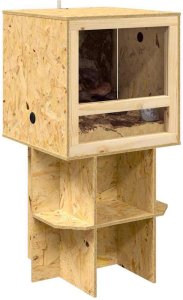 vidaXL Terrarium Brązowy 50 x 50 x 100 cm OSB 3