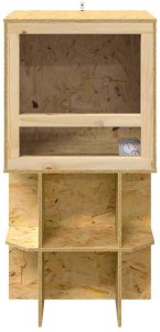 vidaXL Terrarium Brązowy 50 x 50 x 100 cm OSB 8