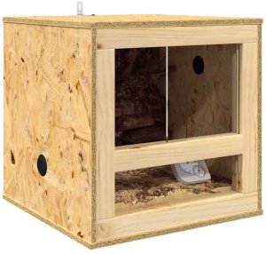 vidaXL Terrarium Brązowy 100 x 50 x 50 cm OSB 3