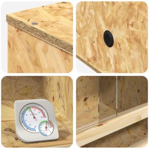 vidaXL Terrarium Brązowy 100 x 50 x 50 cm OSB 10