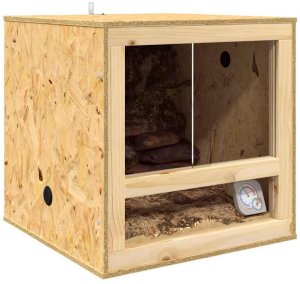 vidaXL Terrarium Brązowy 50 x 50 x 50 cm OSB 3