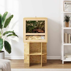 vidaXL Terrarium Brązowy 50 x 50 x 50 cm OSB 4