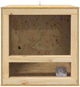 vidaXL Terrarium Brązowy 50 x 50 x 50 cm OSB 6