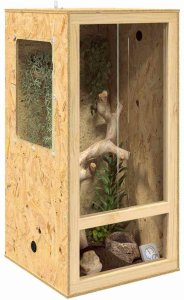 vidaXL Terrarium Brązowy 50 x 50 x 100 cm OSB 3