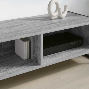 vidaXL Szara szafka pod telewizor 100 x 36.5 x 30.5 cm 4