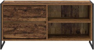 vidaXL Szafka pod telewizor z szufladą Stare drewno 100 x 36 x 49,5 cm 6