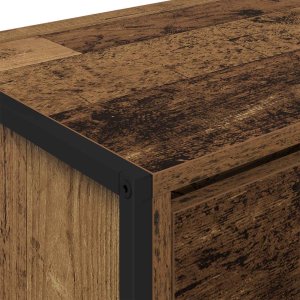 vidaXL Szafka pod telewizor z szufladą Stare drewno 100 x 36 x 49,5 cm 9