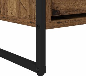 vidaXL Szafka pod telewizor z szufladą Stare drewno 100 x 36 x 49,5 cm 10