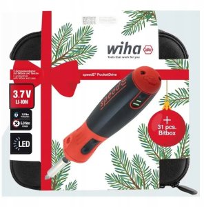 Wiha WKRĘTAK 3.7V SPEED-E POCKET DRIVE+BITY OPK. ŚWIĄTECZNE 2