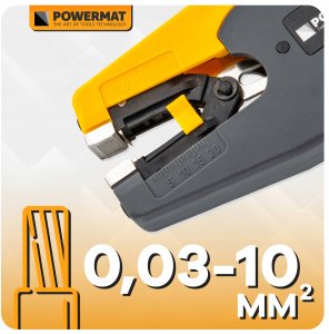 ŚCIĄGACZ DO IZOLACJI KABLI PRZEWODÓW AUTOMATYCZNE SZCZYPCE 0,03-10 MM 2w1 11